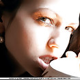 Powdery model with brown hair is completely exposed all over and over - image 2